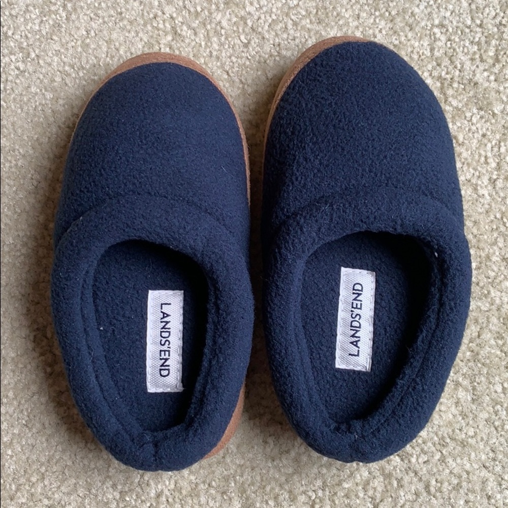 NEW Kids Lands End Fleece Clog Slippers